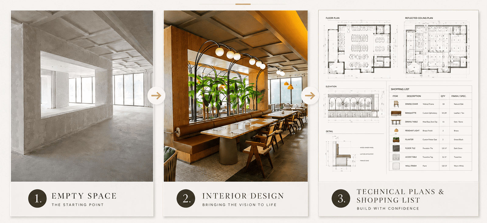 Restaurant Interior design services
